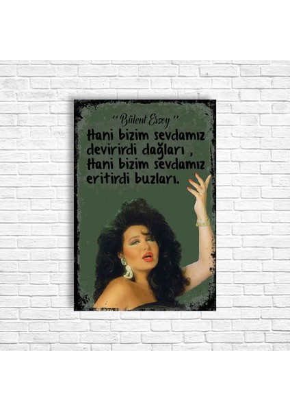 Bülent Ersoy Retro Ahşap Poster