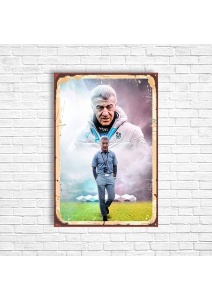 Ahmet Ağaoğlutrabzonspor Retro Ahşap Poster