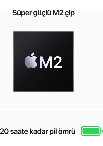 MacBook Pro M2 Çip 8GB 512GB SSD macOS 13" Taşınabilir Bilgisayar Gümüş MNEQ3TU/A modelleri