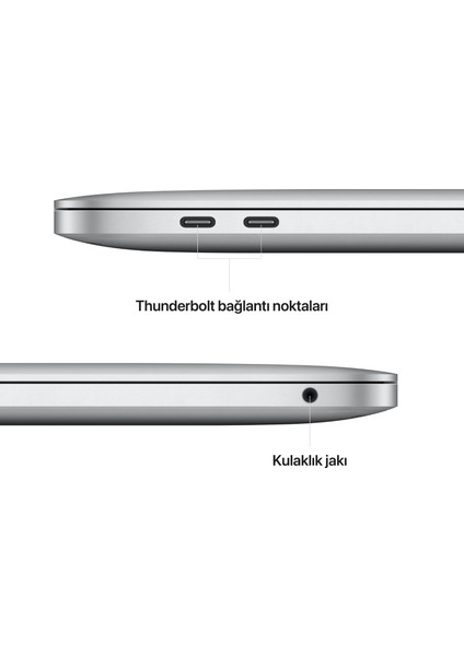 MacBook Pro M2 Çip 8GB 512GB SSD macOS 13" Taşınabilir Bilgisayar Gümüş MNEQ3TU/A