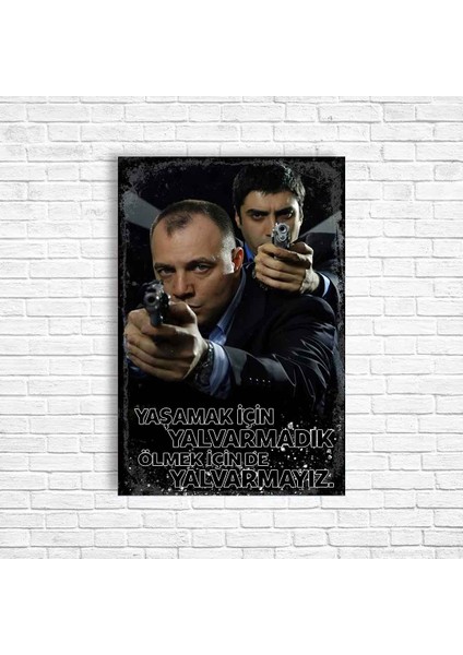 Kurtlar Vadisi Retro Ahşap Poster