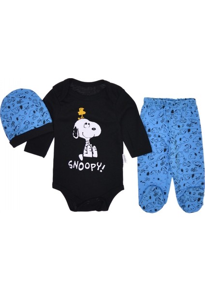 Snopy Baskılı 3'lü Erkek Zıbın Takımı
