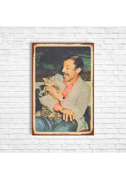 Münir Özkul Yeşilçam Retro Ahşap Poster