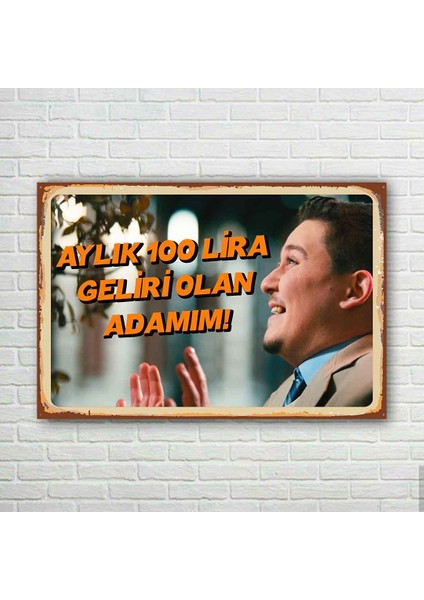 Kardeş Payı Retro Ahşap Poster