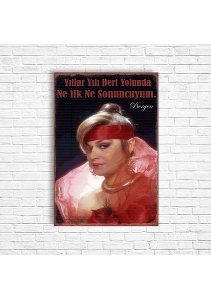 Bergen Retro Ahşap Poster