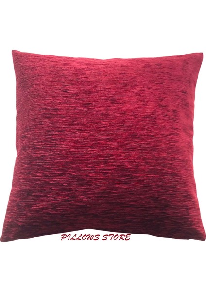Geometrik Desenli Bordo Kırlent Kılıfı Seti 45CM*45CM -2 Adet