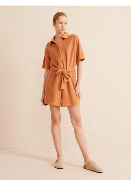 Polo Yaka Pamuklu Rahat Kesim Havlu Tulum modelleri