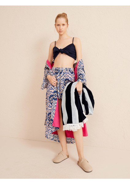 Oversize Desenli Kimono