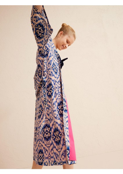 Oversize Desenli Kimono