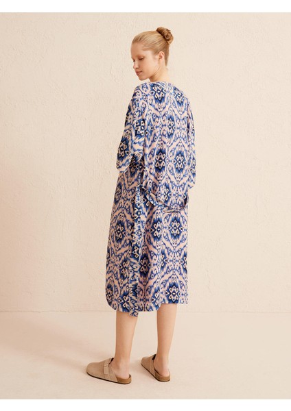 Oversize Desenli Kimono