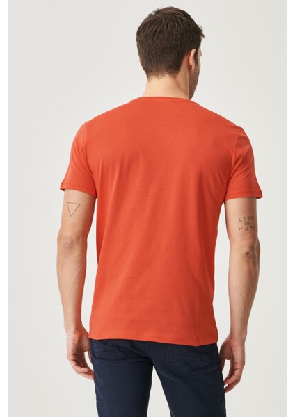 Erkek Sax-kırmızı Slim Fit Dar Kesim Bisiklet Yaka %100 Pamuk 2'li Düz Tişört Paketi fiyatları