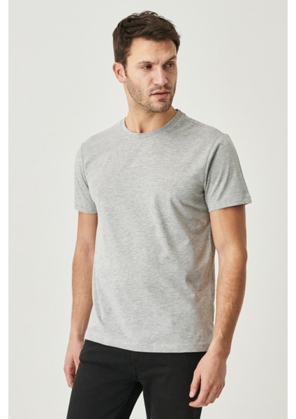 Slim Fit Bisiklet Yaka 2'li Düz Tişört Paketi