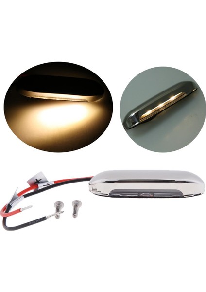 Paslanmaz Çelik LED Merdiven ve Basamak Işığı 12V Sarı (Yurt Dışından)