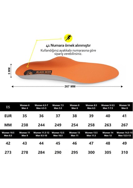 Dynamic Ayakkabı Iç Tabanı ,Spor Tabanlık,Ayakkabı Tabanlığı,Erkek,Kadın, Sport Turuncu indirimleri