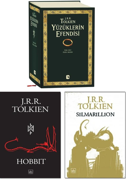 Yüzüklerin Efendisi Tek Cilt Özel Basım - Hobbit - Silmarillion - J.R.R.  Tolkien – 3’lü Fantastik Roman Kitap Seti