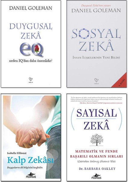 Duygusal Zeka - Sosyal Zeka G- Kalp Zekası - Sayısal Zeka– 4’lü Kişisel Gelişim Kitap Seti