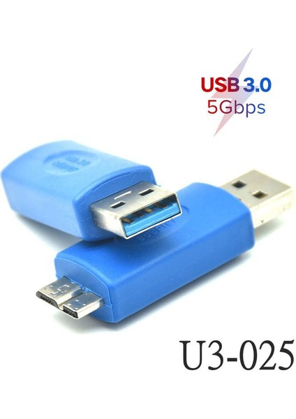 USB 3.0 A Erkek To USB 3.0 Mikro B Erkek Dönüştürücü Adaptör
