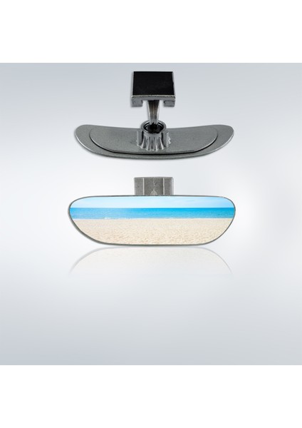 Ova-3 Dik Kollu Universal Iç Dikiz Aynası 16X4 cm Gri