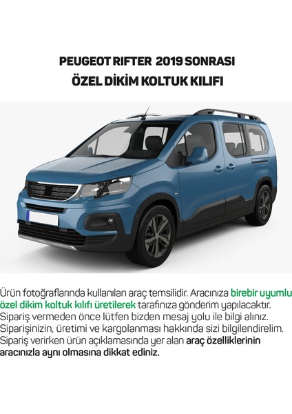 Peugeot Rifter 2019+ Özel Dikim Gri Füme Keten Koltuk Kılıfı indirimleri