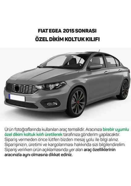 Fiat Egea 2015+ Özel Dikim Siyah Tay Tüyü Koltuk Kılıfı * indirimleri