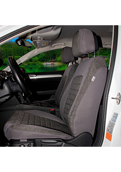 Peugeot Rifter 2019+ Özel Dikim Gri Füme Keten Koltuk Kılıfı