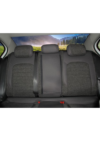 Peugeot Rifter 2019+ Özel Dikim Gri Füme Keten Koltuk Kılıfı modelleri