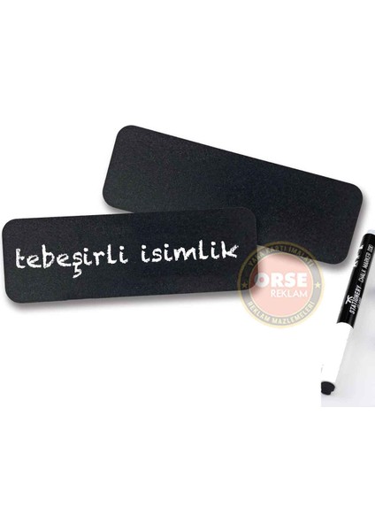 Tebeşirli Yaka Kartı Mıknatıslı 10 Adet