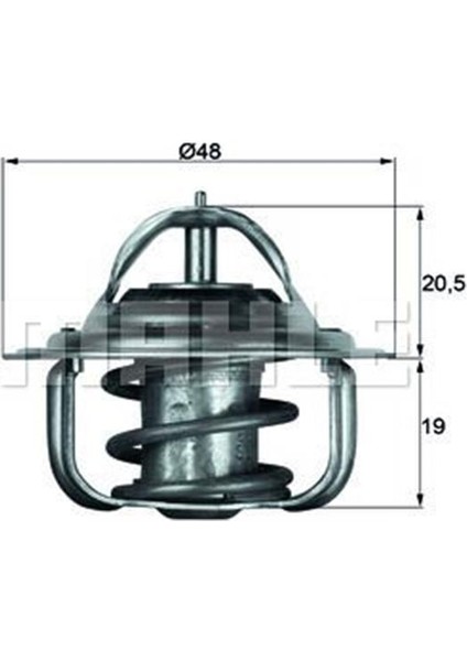 Mahle TX583D Termostat (83°) Focus 98 /- Focus Iı / Iıı 03 /- Fiesta 01 /- Fusion 01-12 1.25 / 1.4 / 1.6 16V Mondeo Iv 1.6 Ti Vct 07-14 Mazda Iı Volvo C30 06-12 S40 Iı V50 1007754 (WH414574)