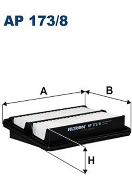 Fıltron AP173/8 Hava Filtresi Suzuki Baleno (Fw. Ew) 1.0 (A1K310) 16- Swift V (Az) 1.0 Shvs (A2L310) 17 1378050R00 AP1738 (WE353481)