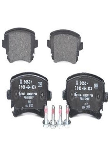0986494303 Arka Fren Balatasi A4 / A6 / A8 / Rs6 Transporter T5 / T6 1.9 / 2.0 / 2.5 03-16 4B3698451 (WC234177)