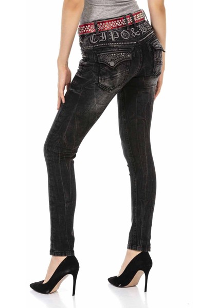 Cipo & Baxx Cipo&Baxx WD468 Siyah Cep Detaylı Jeans