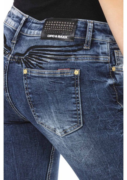 Cipo&Baxx WD471 Nakış Detaylı Bayan Pantolon fırsatları