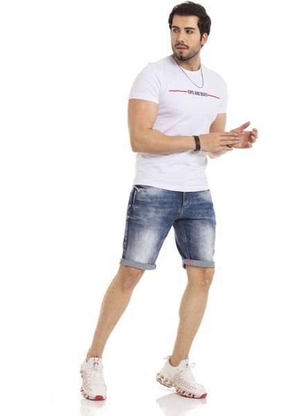 CK266 Basic Mavi Kot Şort