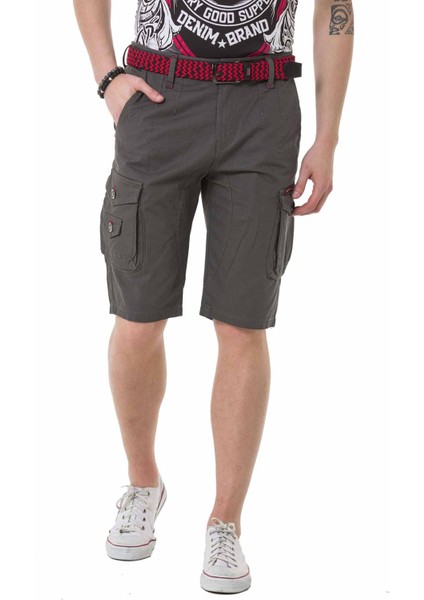 Cipo&Baxx CK265 Gri Kargo Cepli Keten Kapri