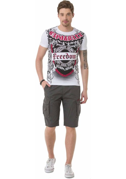 Cipo&Baxx CK265 Gri Kargo Cepli Keten Kapri indirimleri