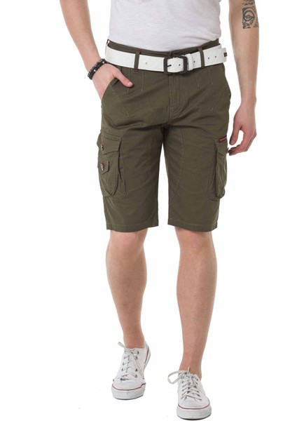 Cipo&Baxx CK265 Haki Kargo Cepli Keten Kapri