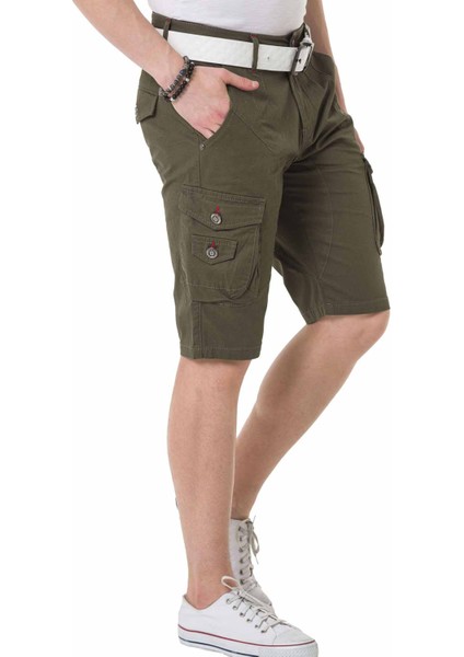 Cipo&Baxx CK265 Haki Kargo Cepli Keten Kapri fiyatları