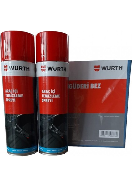 Araç Iç Temeizleme Köpük 500 ml 2 Li + Bez
