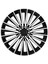 EMR-DY989-01 8.5X19"-5X112 ET38 66.6 Black Diamond Jant (4 Adet) 2