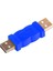 USB 2.0 Erkek Erkek Çevirici Dönüştürücü Adaptör Mavi 1