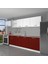 Smart 280 MDF Hazır Mutfak Dolabı - Tezgah Dahil - Bordo - Beyaz 1