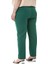 Büyük Beden Beli Yanlardan Lastikli Fermuarlı Paçası Yırtmaçlı Zümrüt Yeşili Pantolon 3