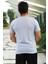 Erkek Gri Slim Fit Büyük Çapa Desenli Kısa Kollu Tişört 20ETSHBCAP 4