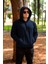 Erkek Lacivert Düz Basic Kapüşonlu Cepli Oversize Sweatshirt 21ESWT1KNG 5