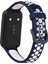 Huawei Band 7/7 Nfc Koyu Mavi+Beyaz Için Nefes Alabilen Silikon Saat Grubu (Yurt Dışından) 2