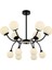 AV-60386-12BSY Siyah Boyalı Modern Avize G9 Metal Cam 85cm 1