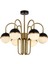 AV-60387-6E Siyah/Eskitme Boya/Kaplama Modern Avize E27 Metal Cam 60cm 1