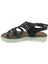 Trend 2103 Klt Siyah Kız Çocuk Sandalet % 100 Hakiki Deri 3