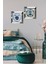 Ayna Çerçeveli Ikili Tablo Blue Blanc Mavi Beyaz Poster Seti 1