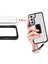 Samsung Galaxy S22 Plus Uyumlu Kılıf Kapak Ipli Askılı, Metal Stand Yüzüklü Luxury Series Case 3